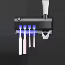🦷 Porte-brosse à dents UV Automatique – Distributeur de dentifrice intégré