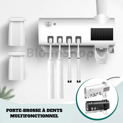 🦷 Porte-brosse à dents UV Automatique – Distributeur de dentifrice intégré