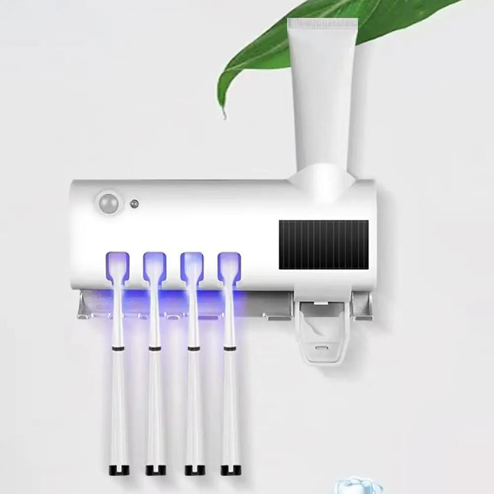 🦷 Porte-brosse à dents UV Automatique – Distributeur de dentifrice intégré